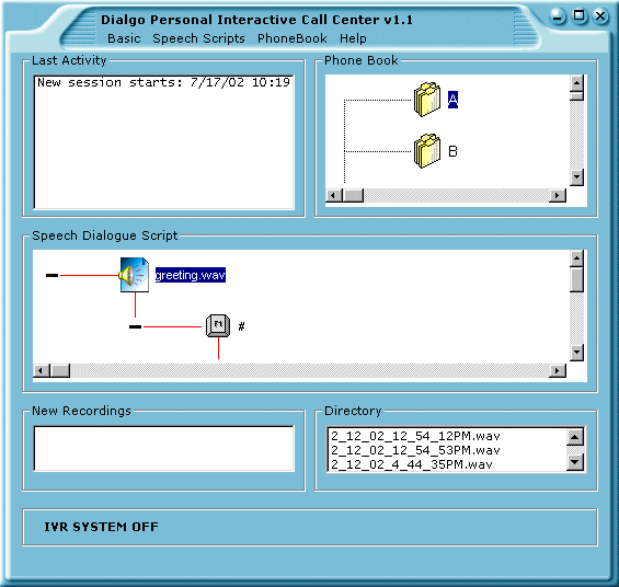 Dialgo Telephone Answering Machine Screenshot
